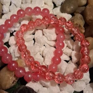 Pink Beaded Bracelets