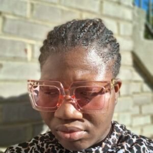 Oversized Pink Chain-Link Shades