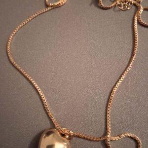 High-Shine Volumetric Heart Necklace